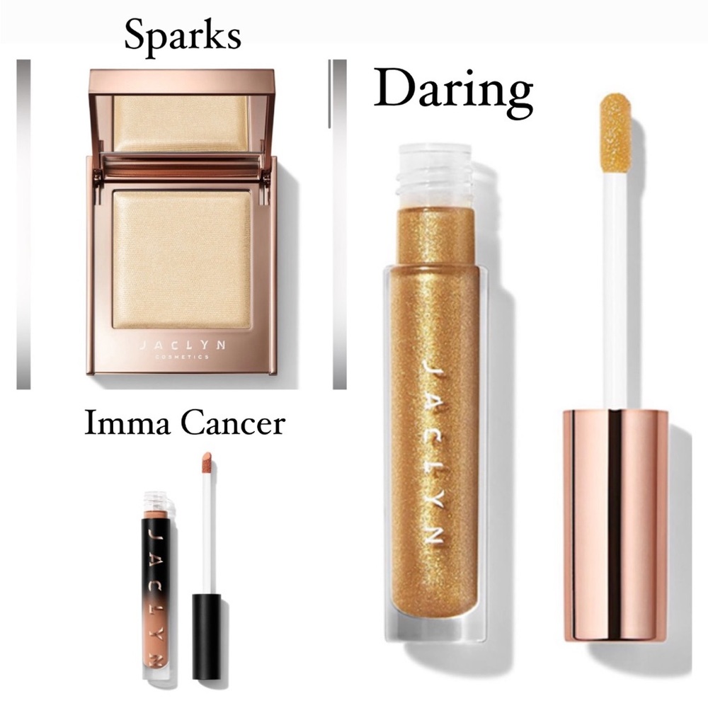 Jaclyn Cosmetics: Lip Gloss, Poutspoken Liquid Lipstick &Accent highlighter